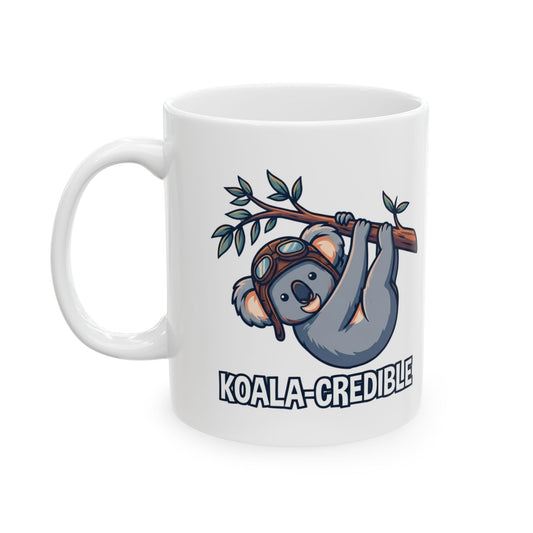 "Koala Credible" White Ceramic Mug