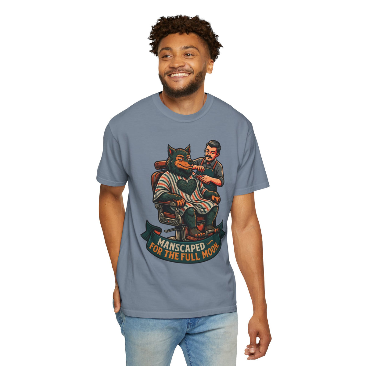 Color: Blue Jean | Manscaped for the Full Moon Unisex Garment-Dyed Tee