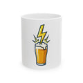 "Static Electricity Brewing" White Ceramic Mug — Graphic