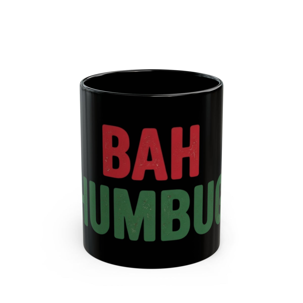 "Bah Humburg" Black Ceramic Mug — Graphic