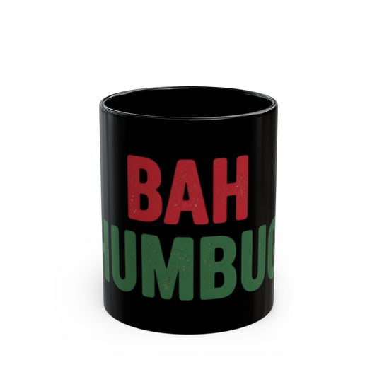 "Bah Humburg" Black Ceramic Mug — Graphic
