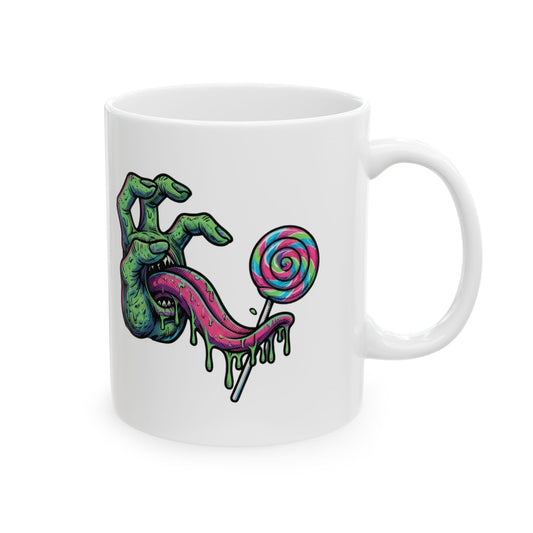 "Good With the Tongue" White Ceramic Mug — Graphic