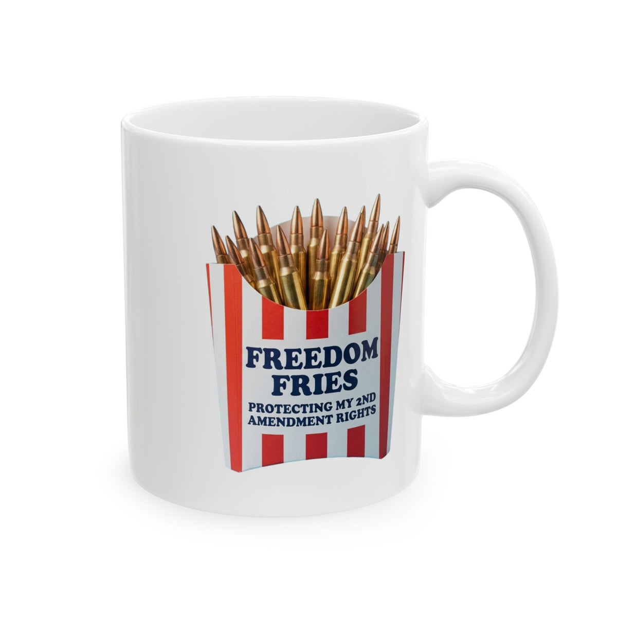 "Freedom Fries" White Ceramic Mug — Graphic