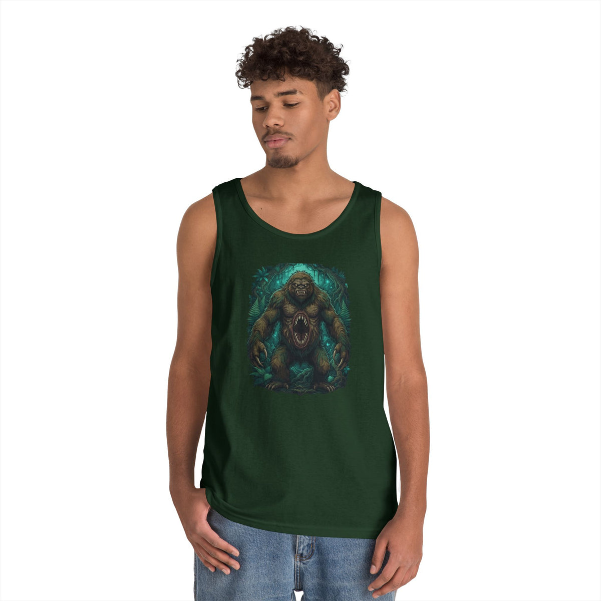 Color: Forest Green | Mapinguari (Amazon Rainforest) Tank Top