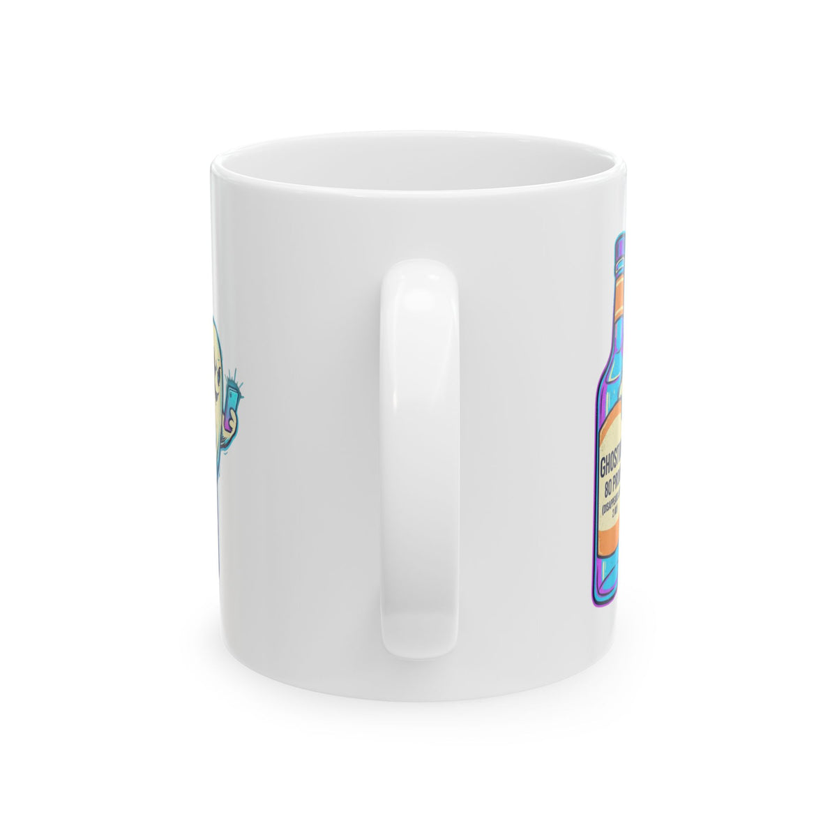 "Ghosting" White Ceramic Mug