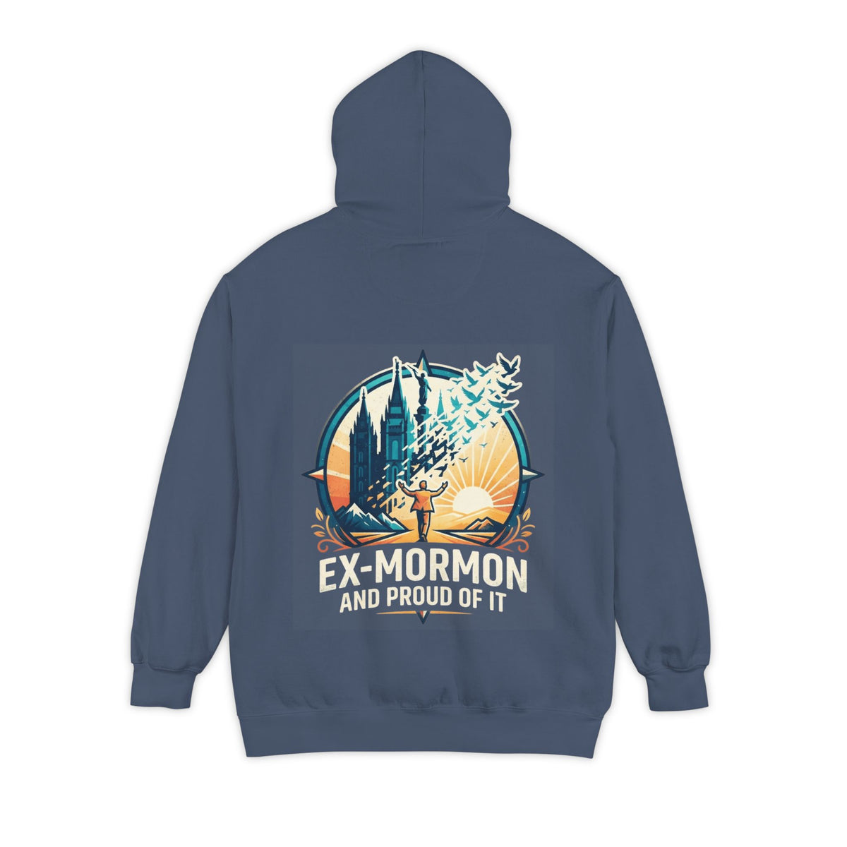Color: Denim | Ex Mormon Garment-Dyed Hoodie