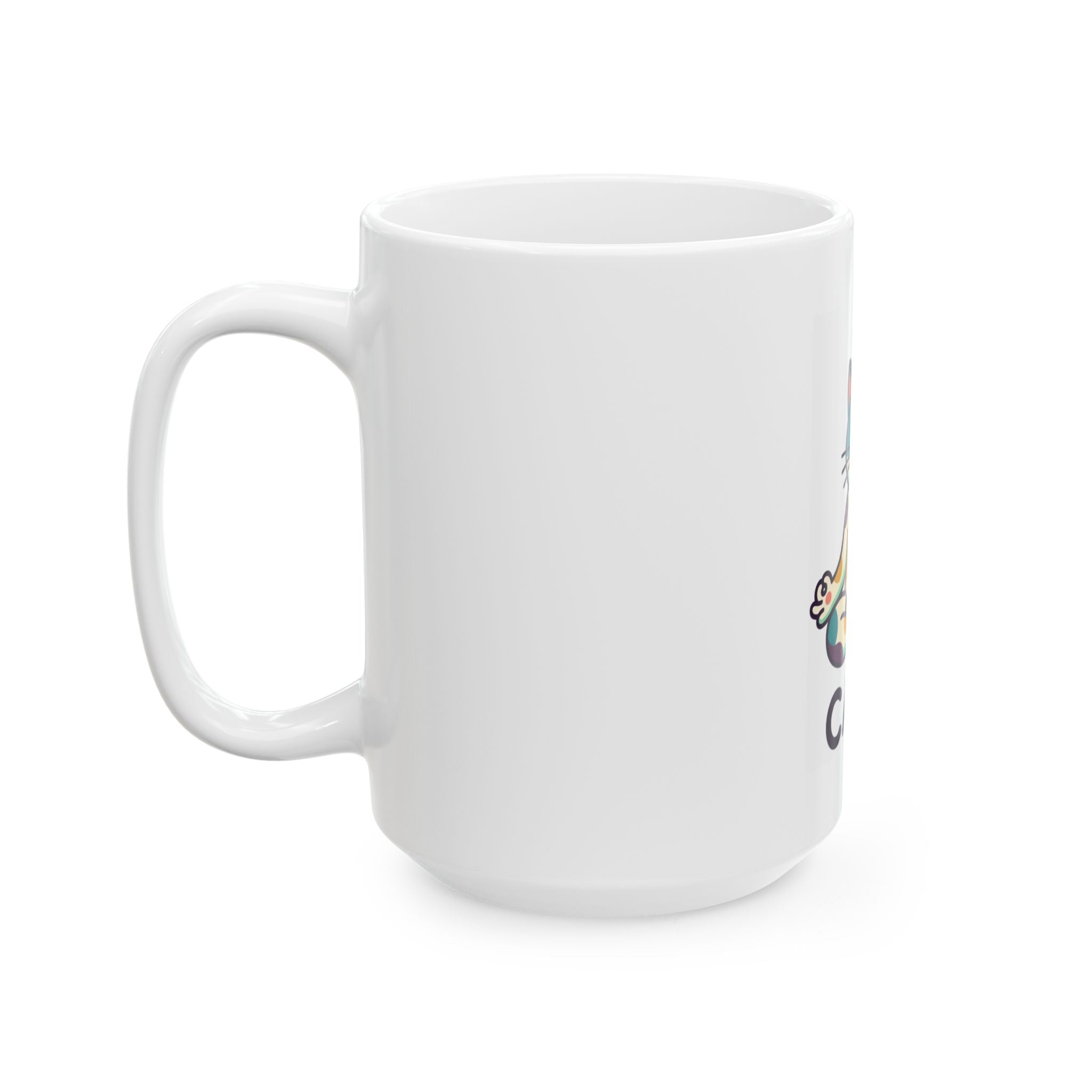 "Cat CALM" White Ceramic Mug