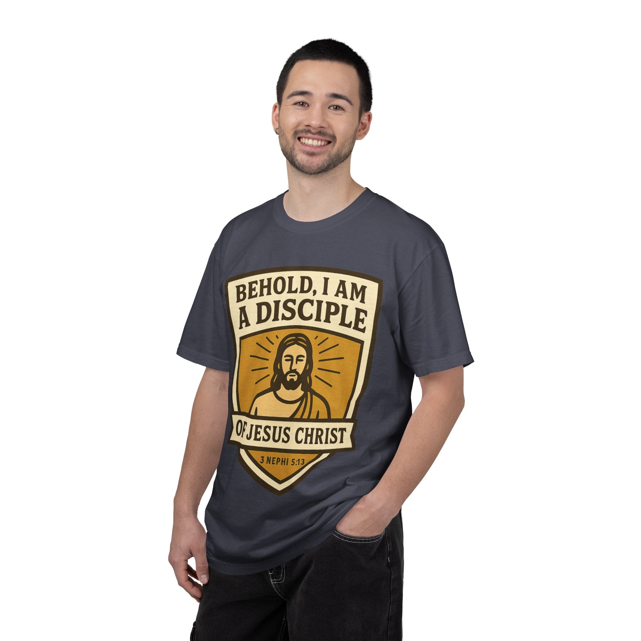 "Behold, I am a Disciple of Jesus Christ" Unisex Garment-Dyed T-shirt