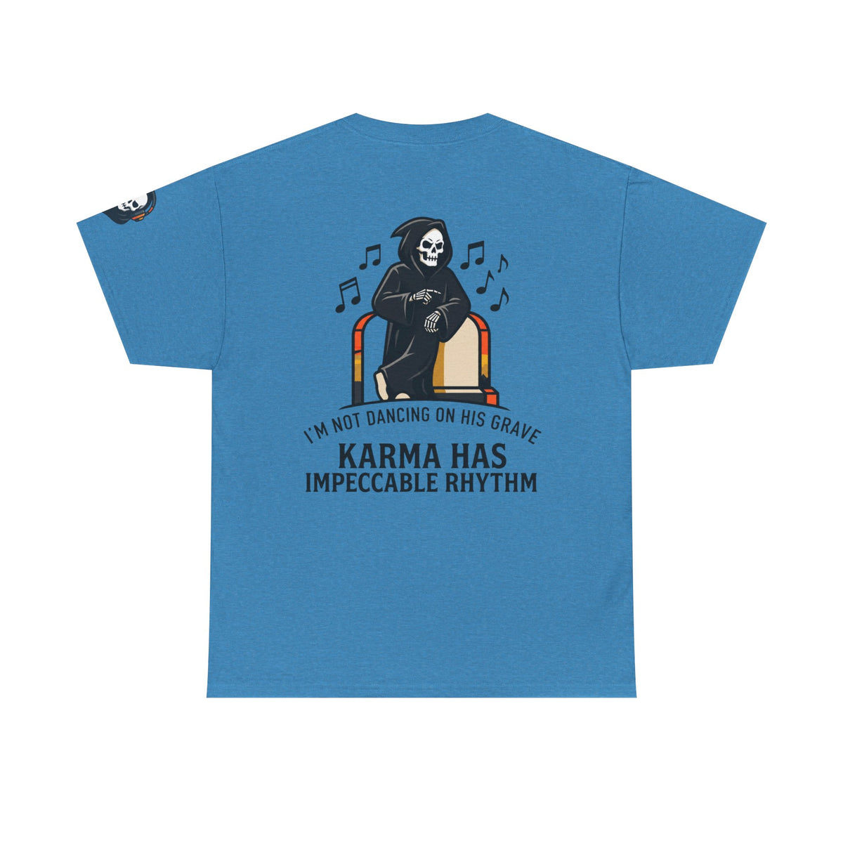 Color: Heather Sapphire | Dancing On Grave Premium Graphic Tee