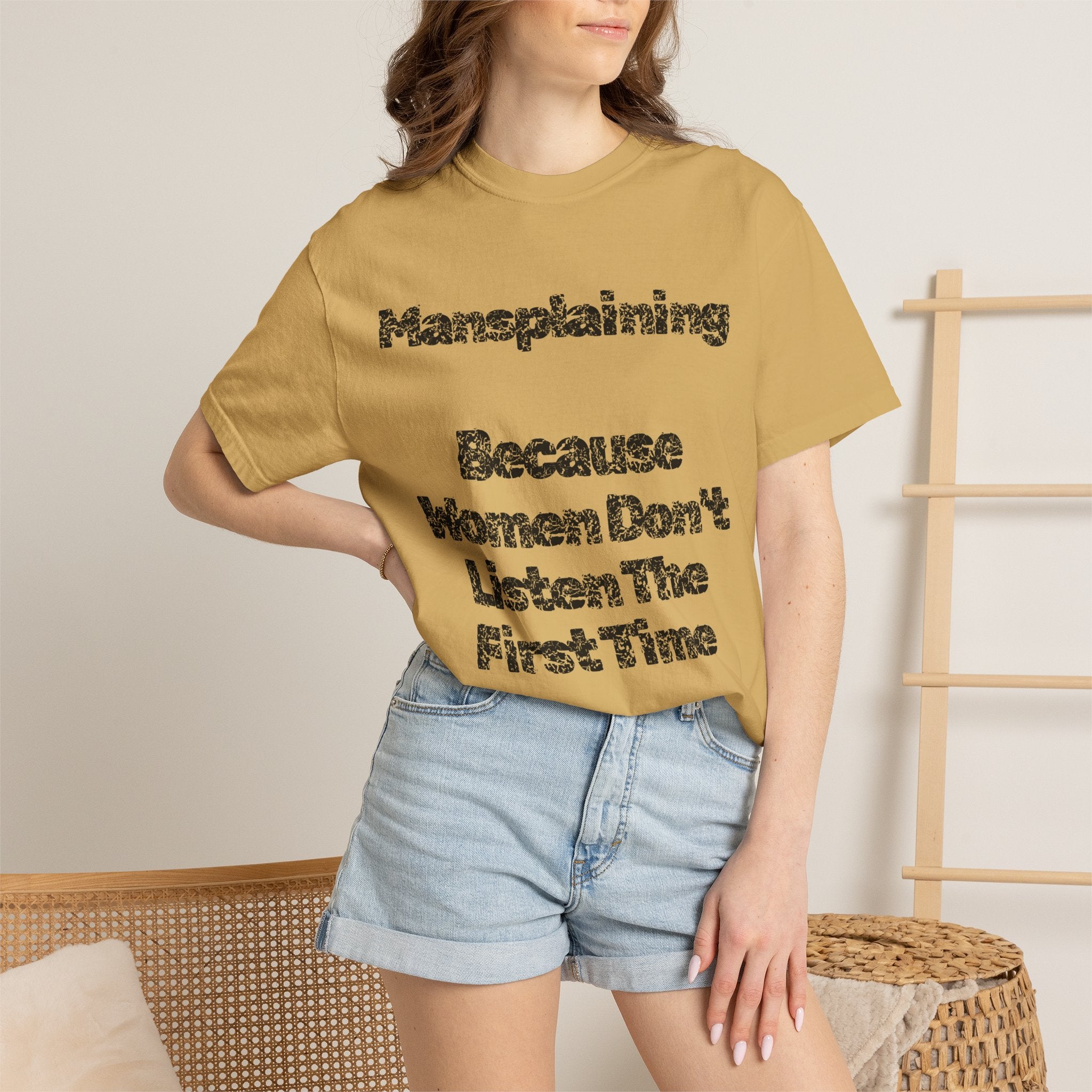 "Mansplaining" Unisex Garment-Dyed Tee