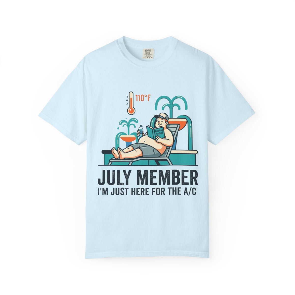Color: Chambray | July Member Unisex Garment-Dyed Tee