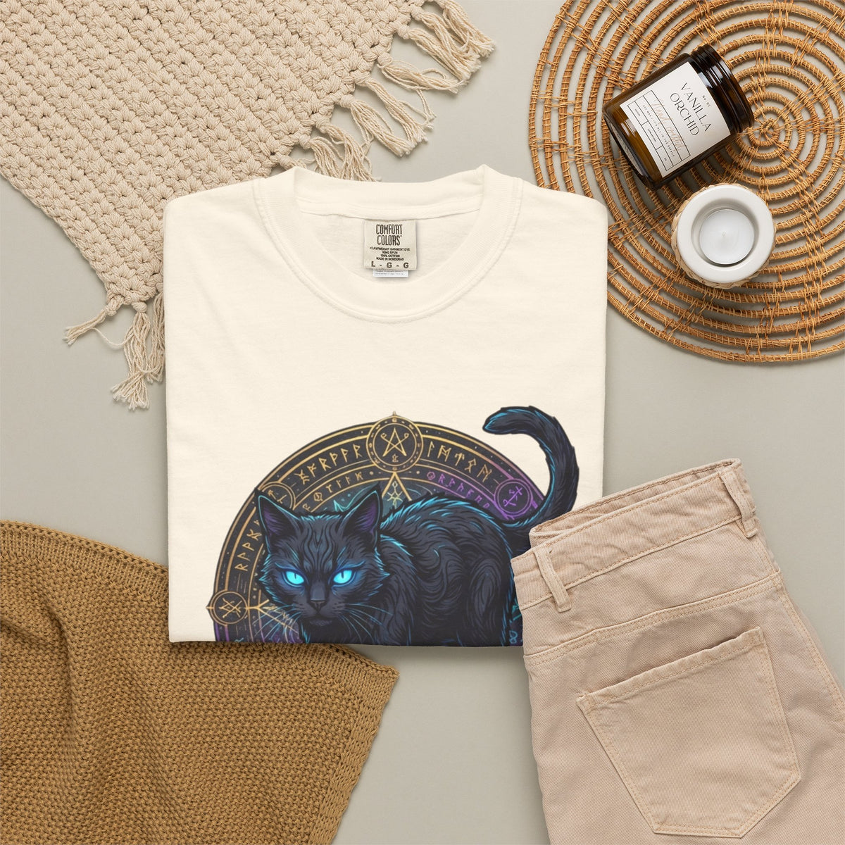 "Guardian of the Book of Shadows" Unisex Garment-Dyed Tee