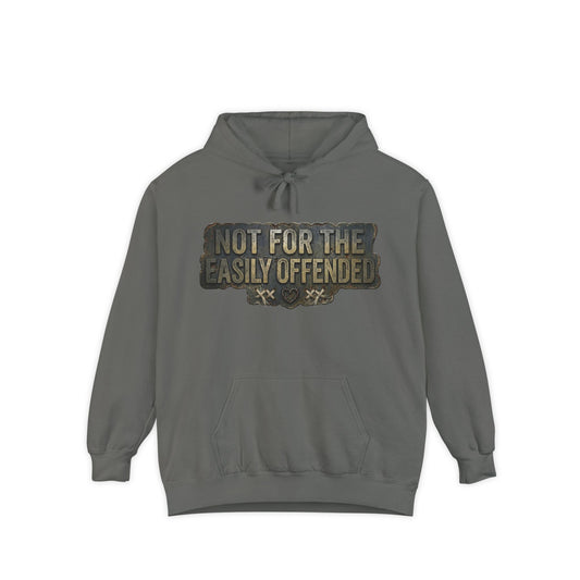 Fair Warning Label | Garment-Dyed Hoodie — AttitudeShirts
