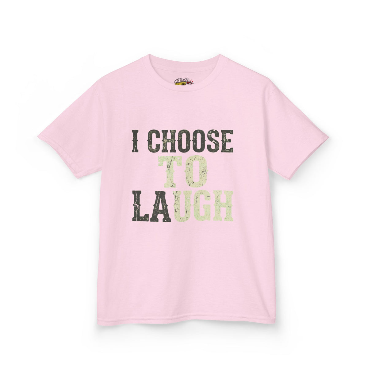 Color: Light Pink | Choose to Laugh Kids Tee