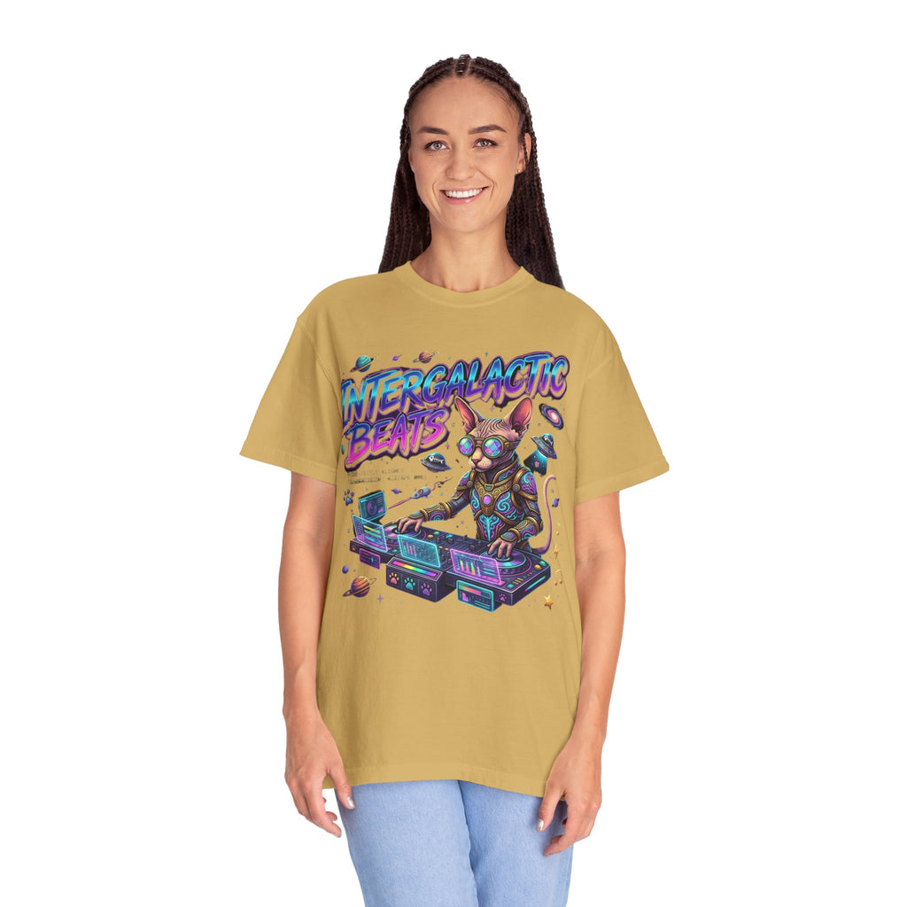 "Intergalatic Beats" Unisex Garment-Dyed Tee