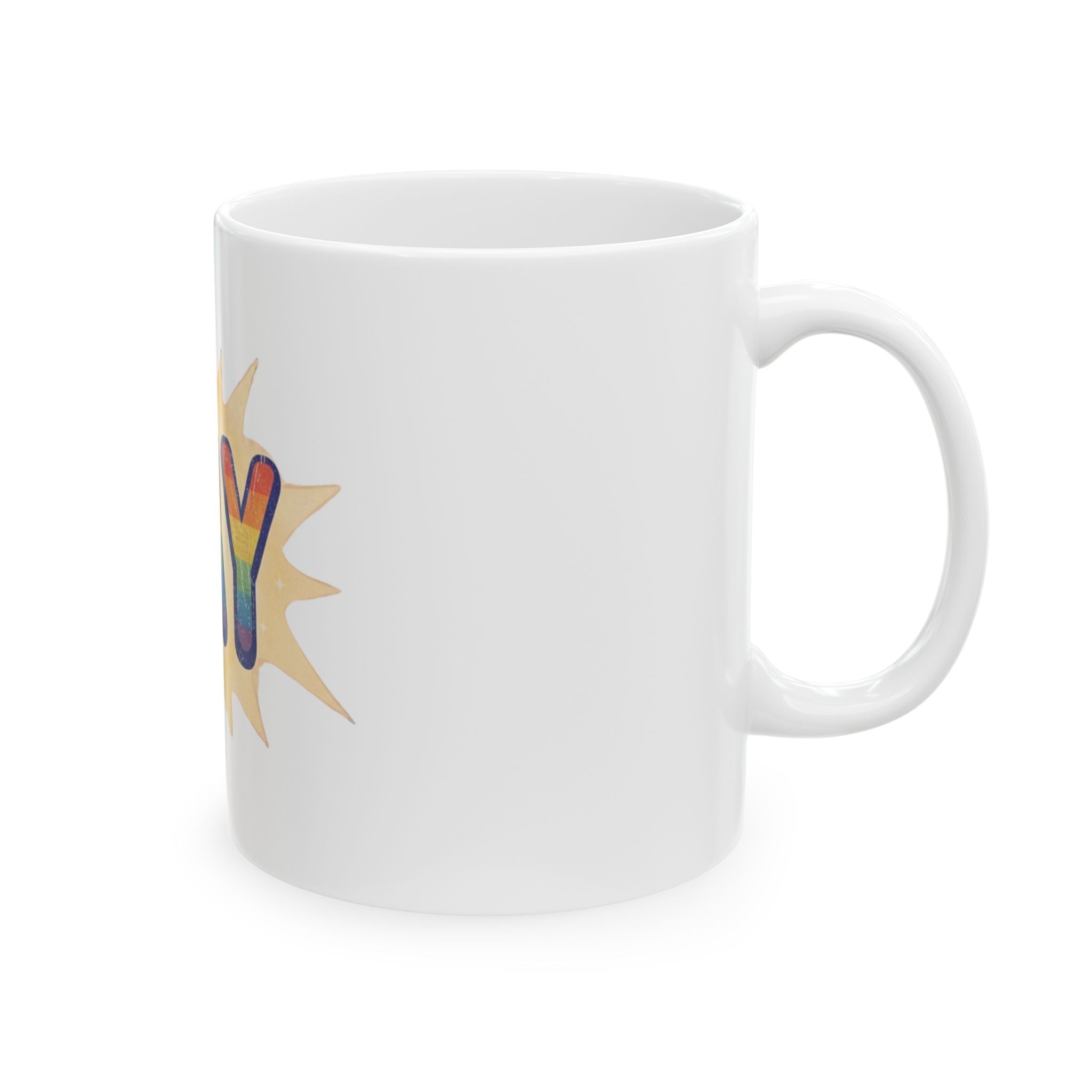 "Jesus is Gay For Me" White Ceramic Mug — Graphic