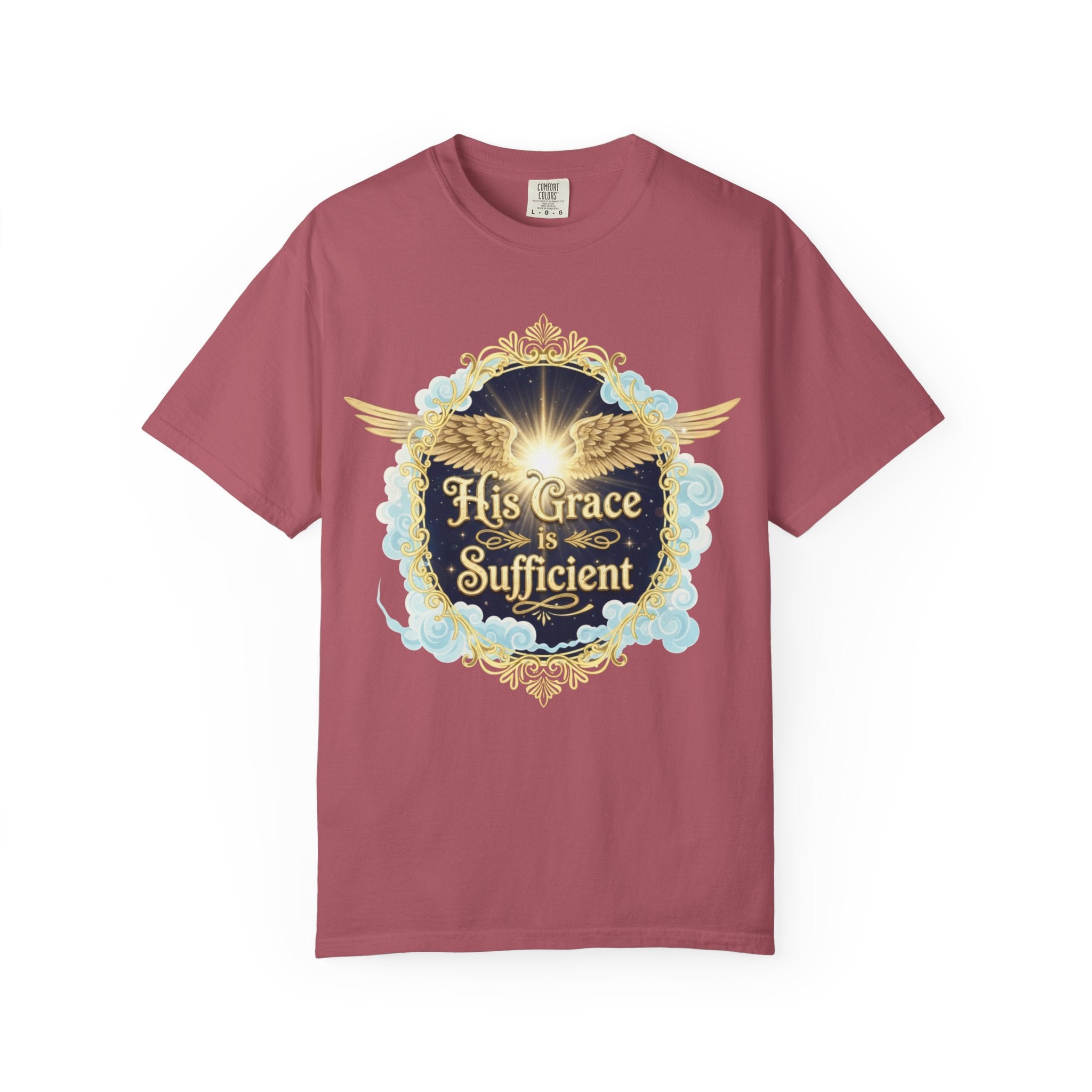 "His Grace is Sufficient" Unisex Garment-Dyed T-shirt