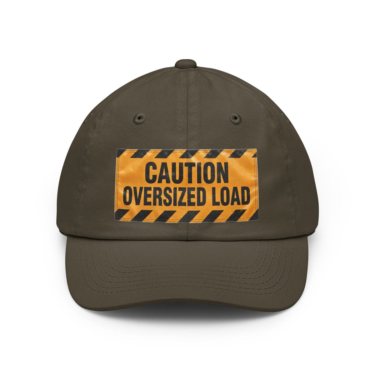 Color: Olive | Caution Oversized Load Cap