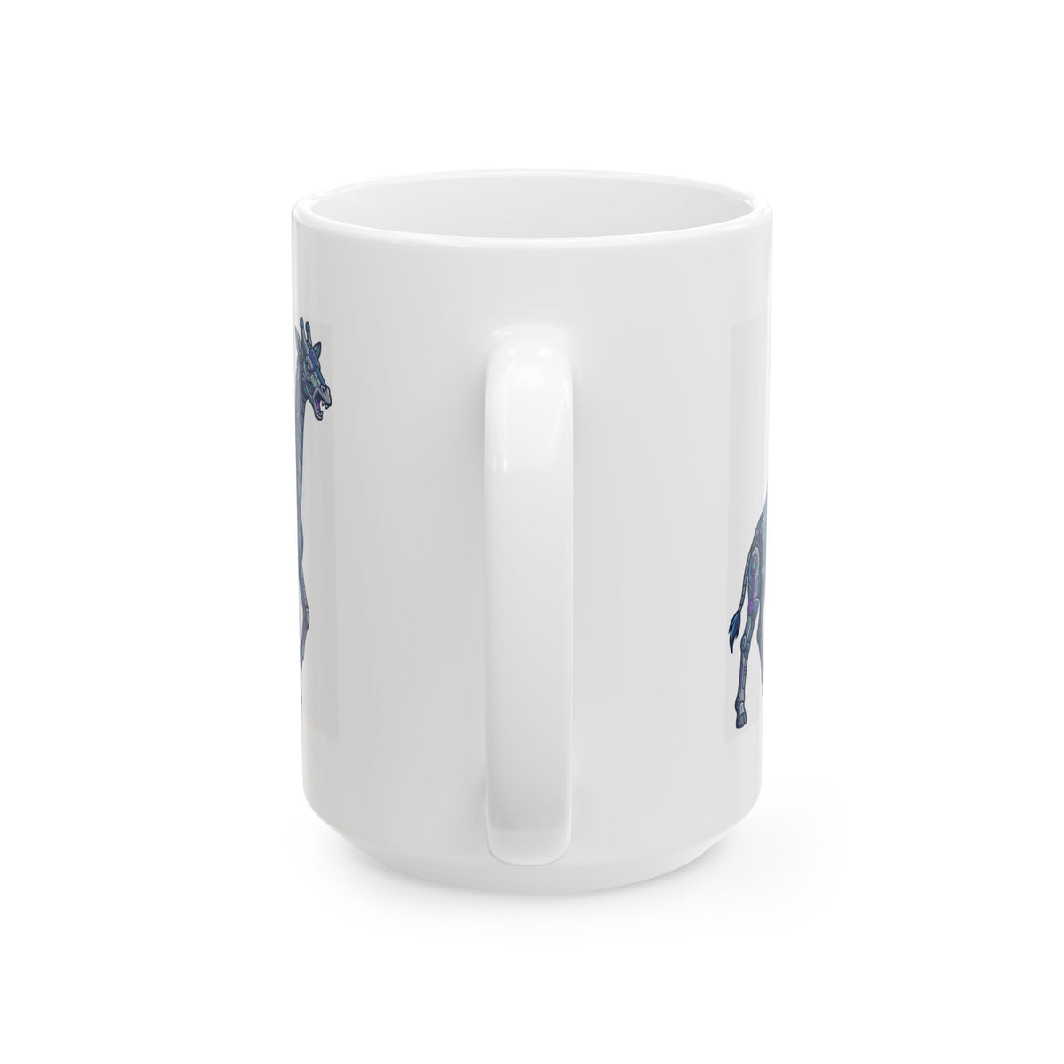 "Cyber Giraffe" White Ceramic Mug