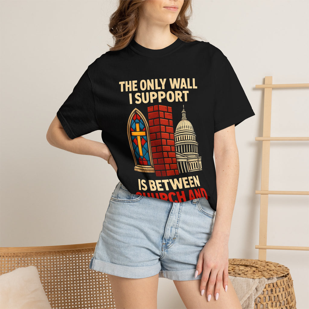 "The Only Wall I Support" Unisex Garment-Dyed T-shirt
