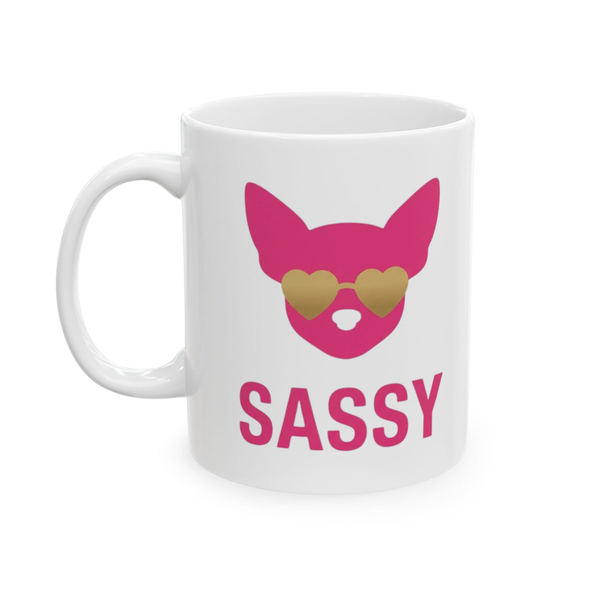"Sassy Since Birth" White Ceramic Mug — Graphic
