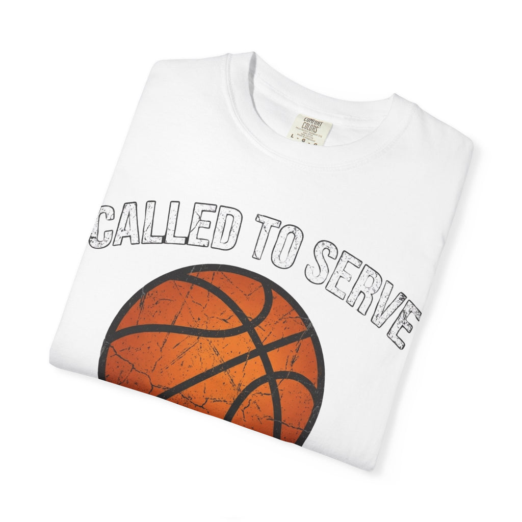 Called To Serve The Lord's Team Christian Basketball T-Shirt - Distressed Religious Sports Tee for Men and Women