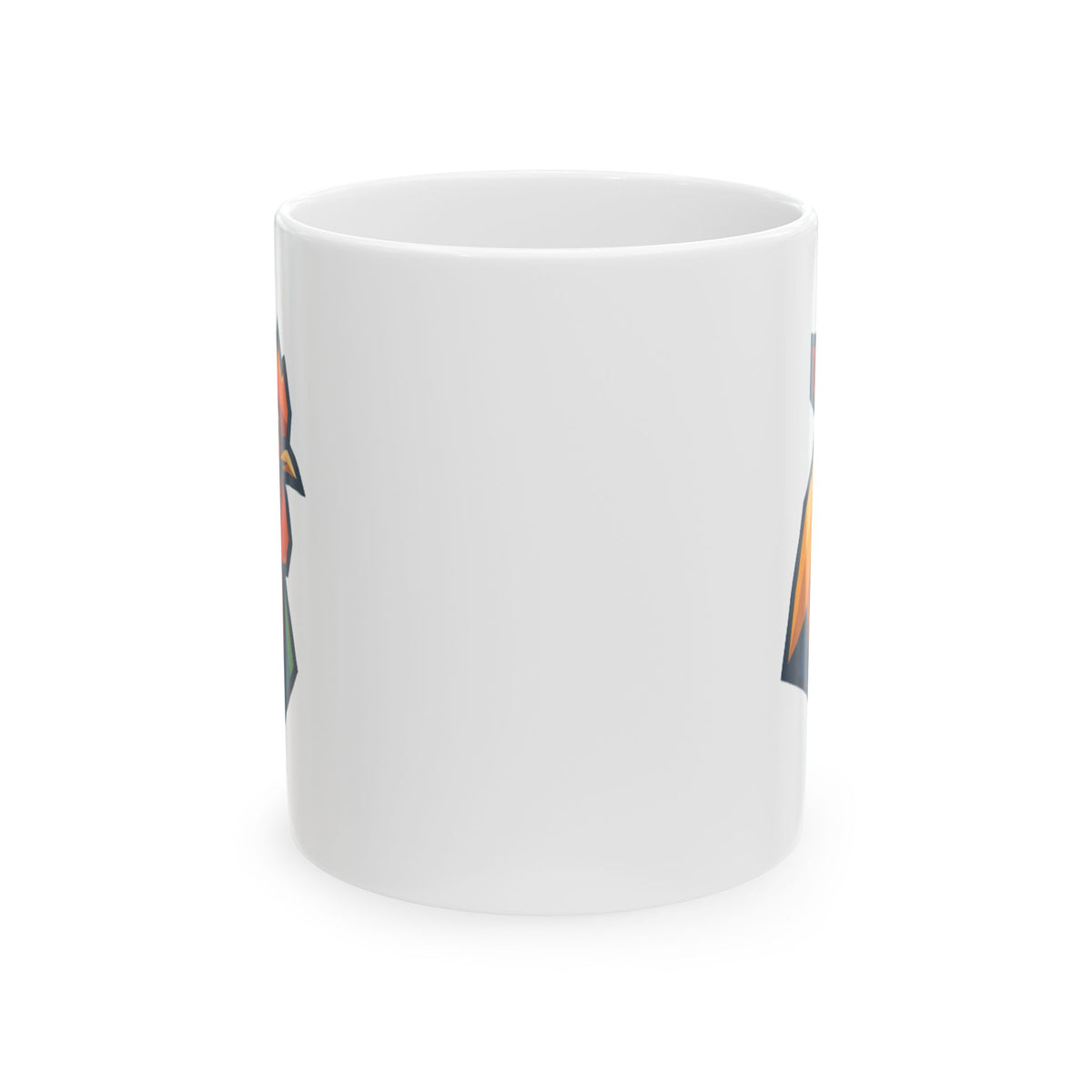 "Barnyard Rooster" White Ceramic Mug — Graphic