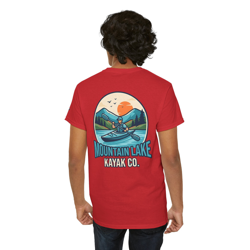 "Mountain Lake Kayak" Premium Graphic Tee