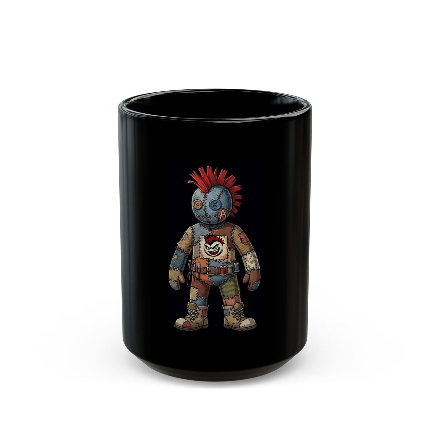 "Stitch" Black Ceramic Mug