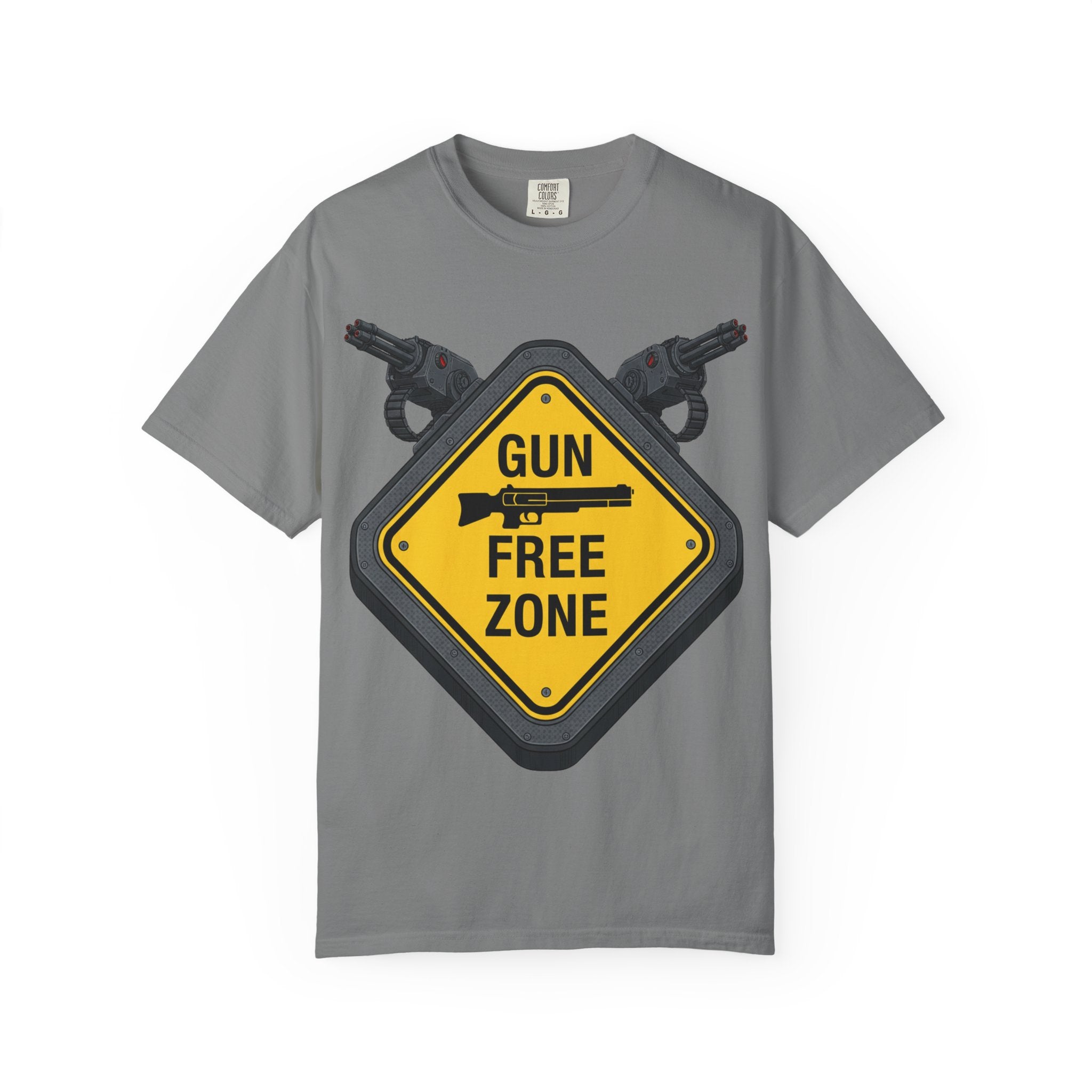 "Gun Free Zone (Heavy Metal Edition)" Unisex Garment-Dyed T-shirt