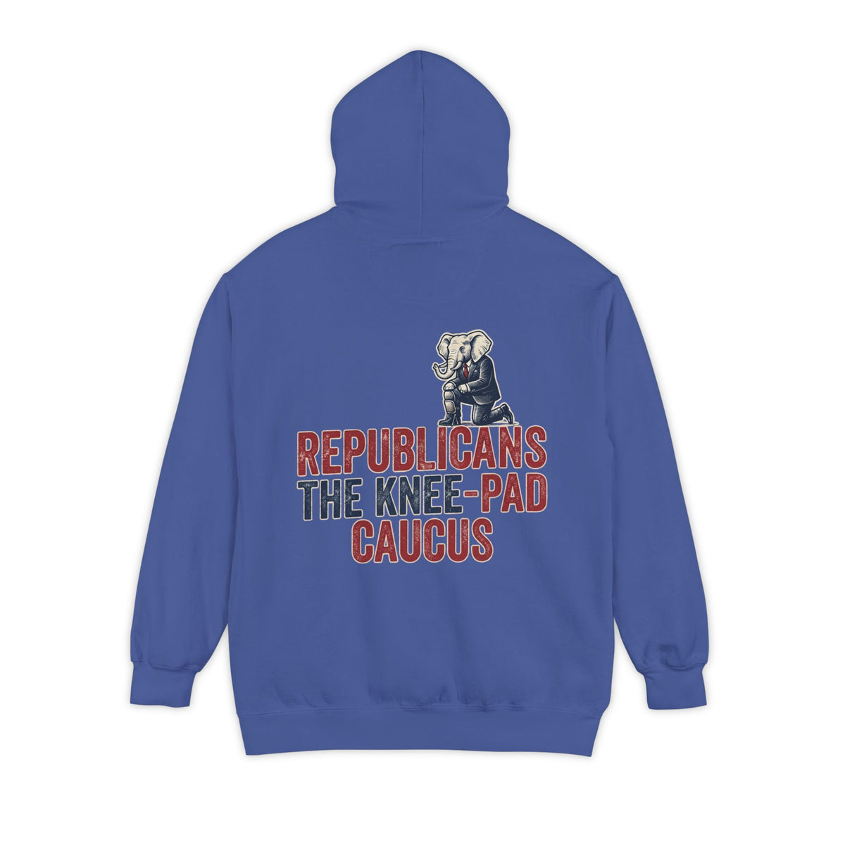 Color: Flo Blue | The Knee Pad Caucus Garment-Dyed Hoodie
