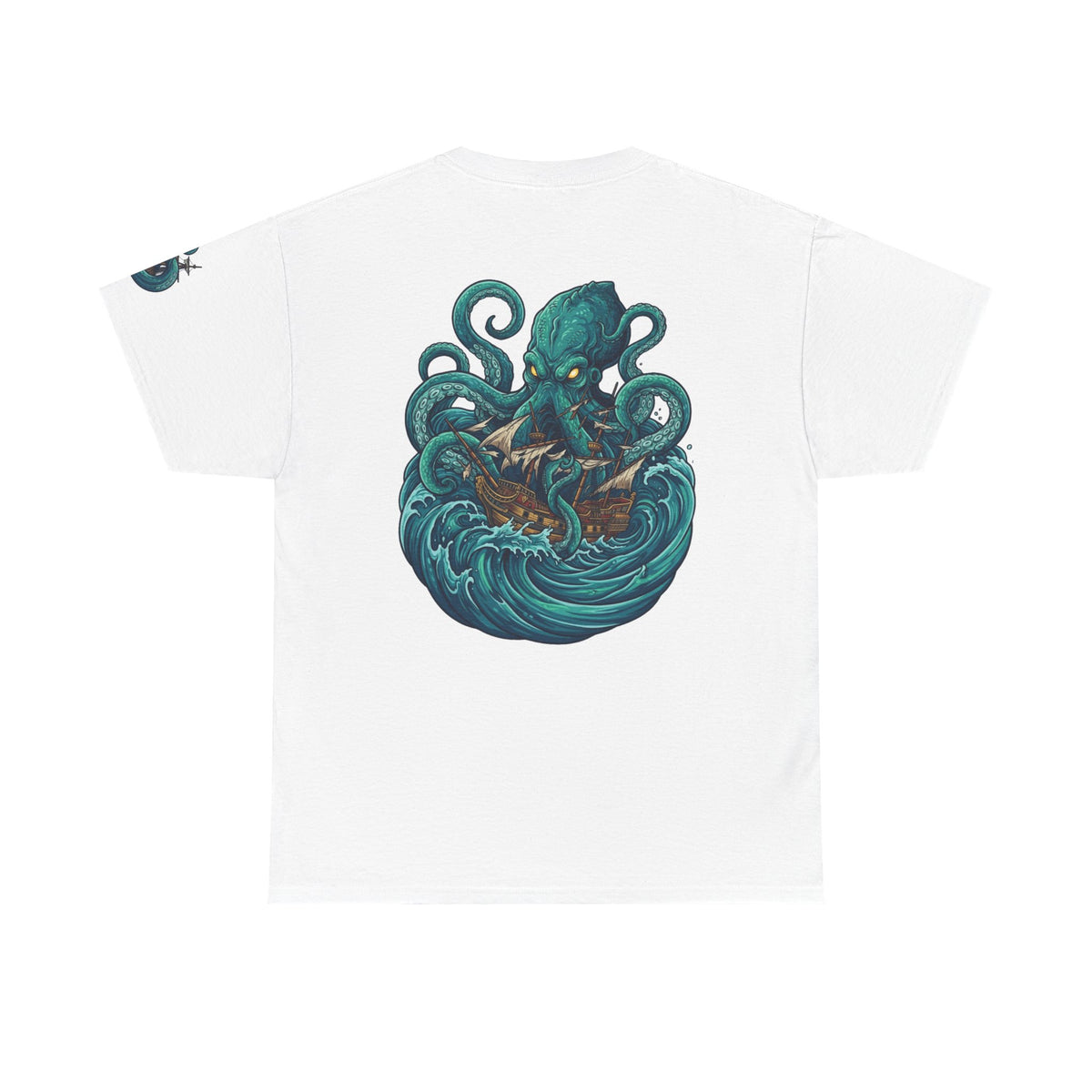 Color: White | The Kraken (Norse-Global Maritime) Premium Graphic Tee
