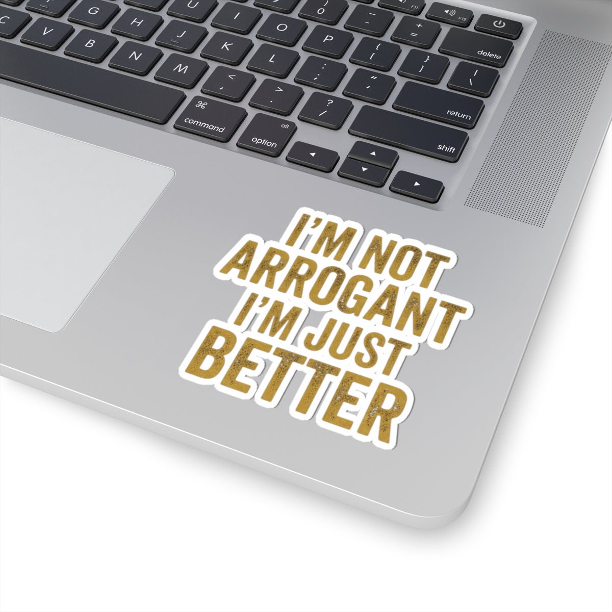 "I'm Not Arrogant" Sticker — Main