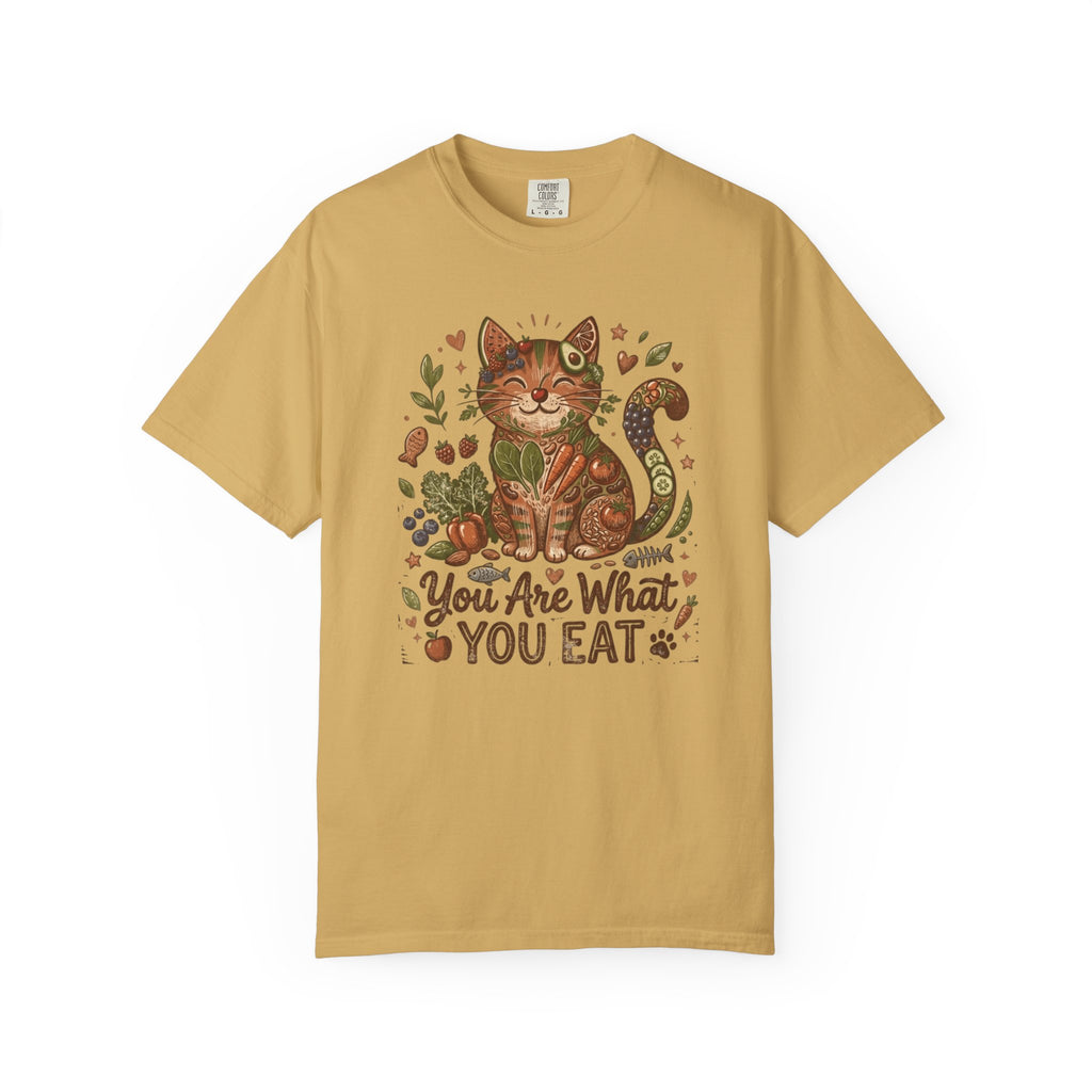 "You Are What You Eat - Cat 3" Unisex Garment-Dyed T-shirt