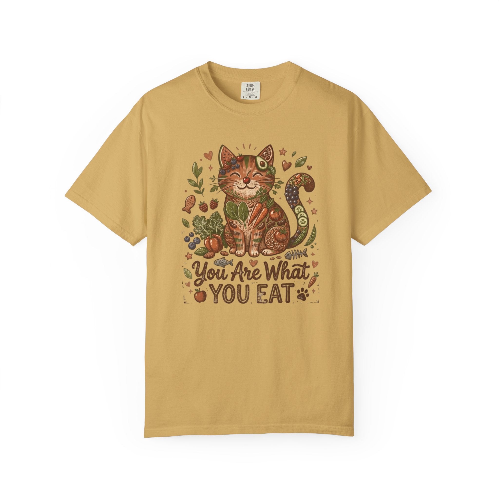 "You Are What You Eat - Cat 3" Unisex Garment-Dyed T-shirt