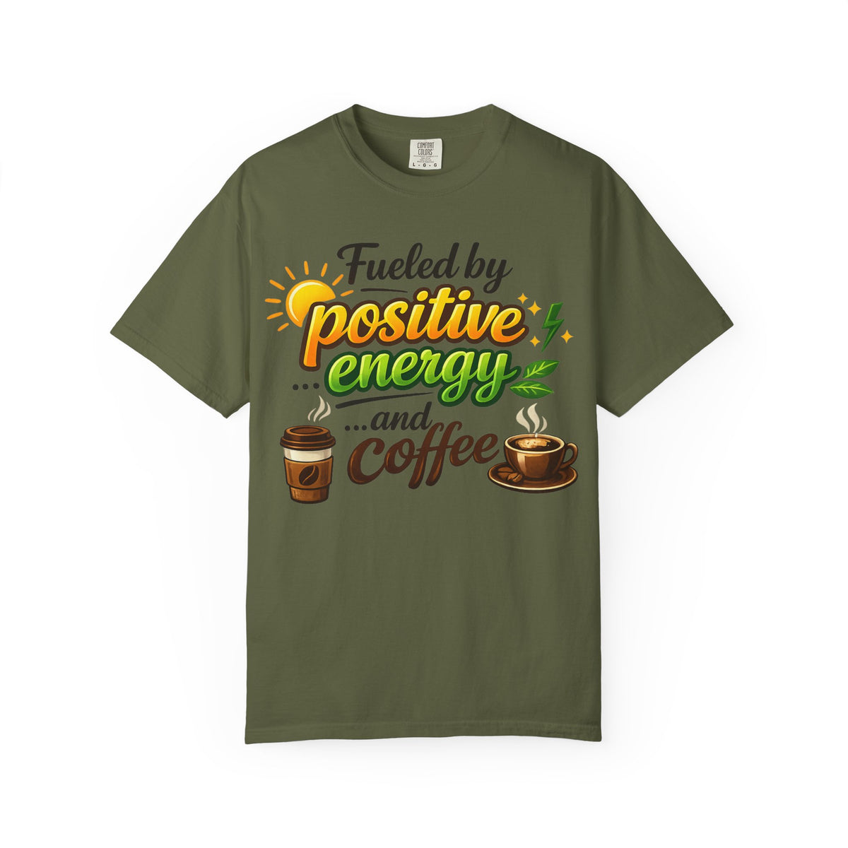 Color: Hemp | The High-Voltage Morning Routine Unisex Garment-Dyed T-shirt