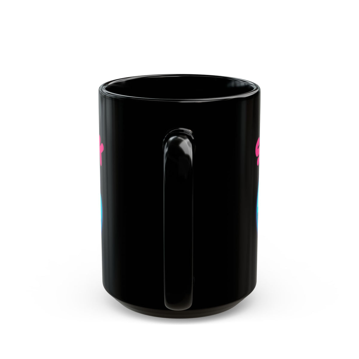 "Soaking Makes Me Wet" Black Ceramic Mug — Graphic