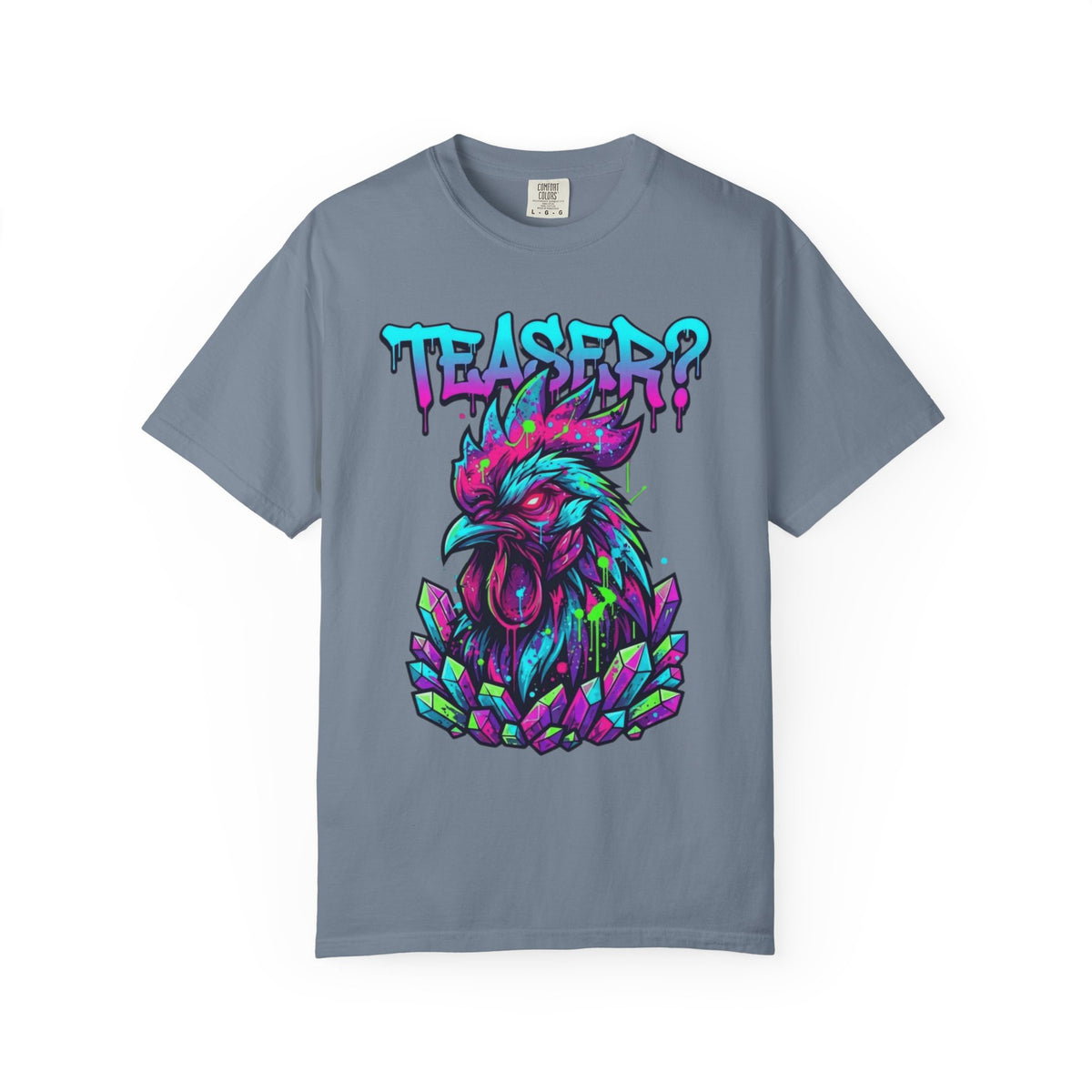 Color: Blue Jean | Cock Teaser Unisex Garment-Dyed Tee