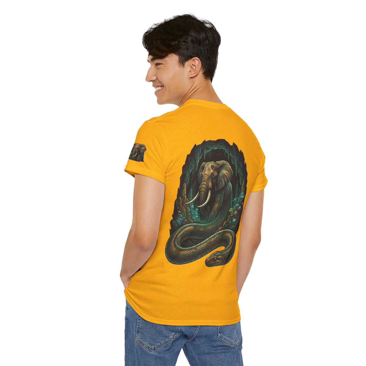 Color: Gold | Grootslang (South African Mythology) Premium Graphic Tee