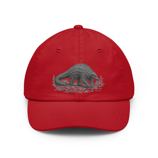 Color: Red | Pencil Sketch Art Pangolin Dad Hat