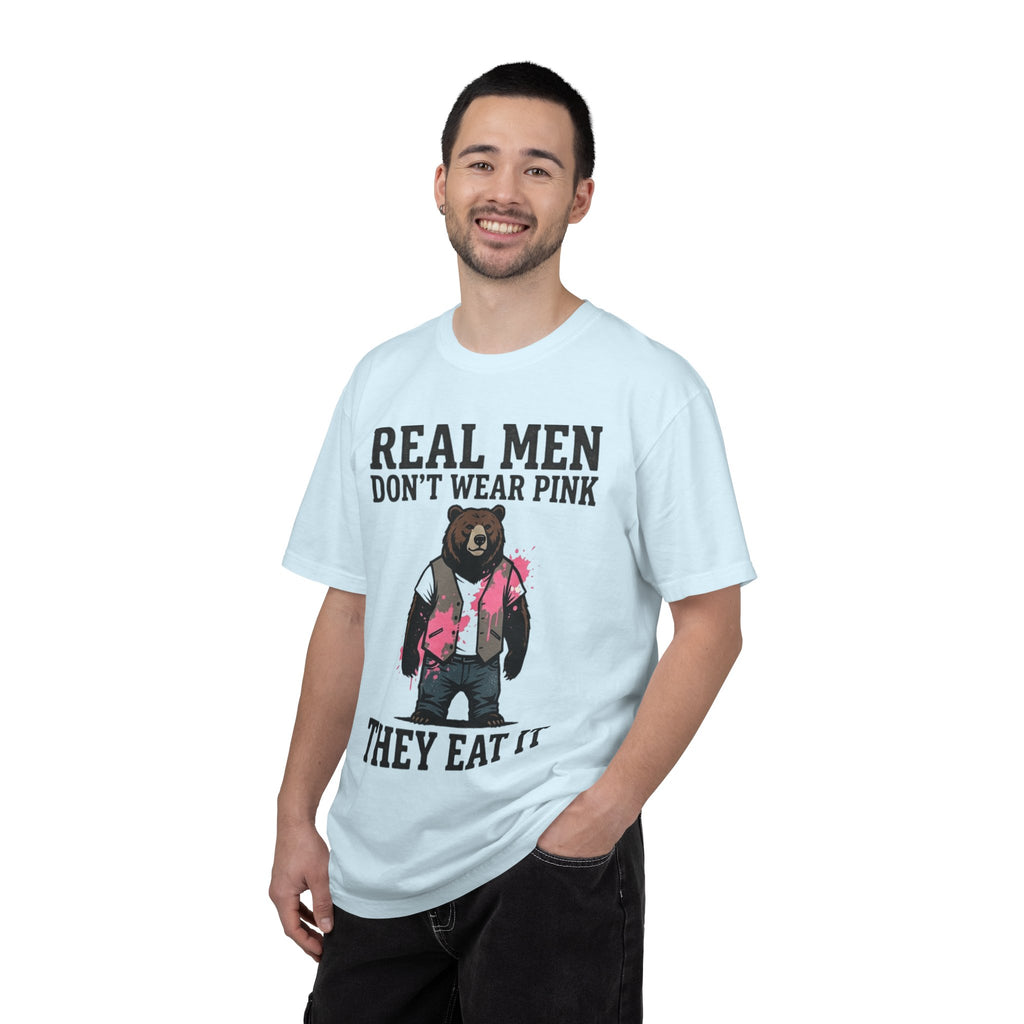 "Real Men Eat Pink" Unisex Garment-Dyed Tee