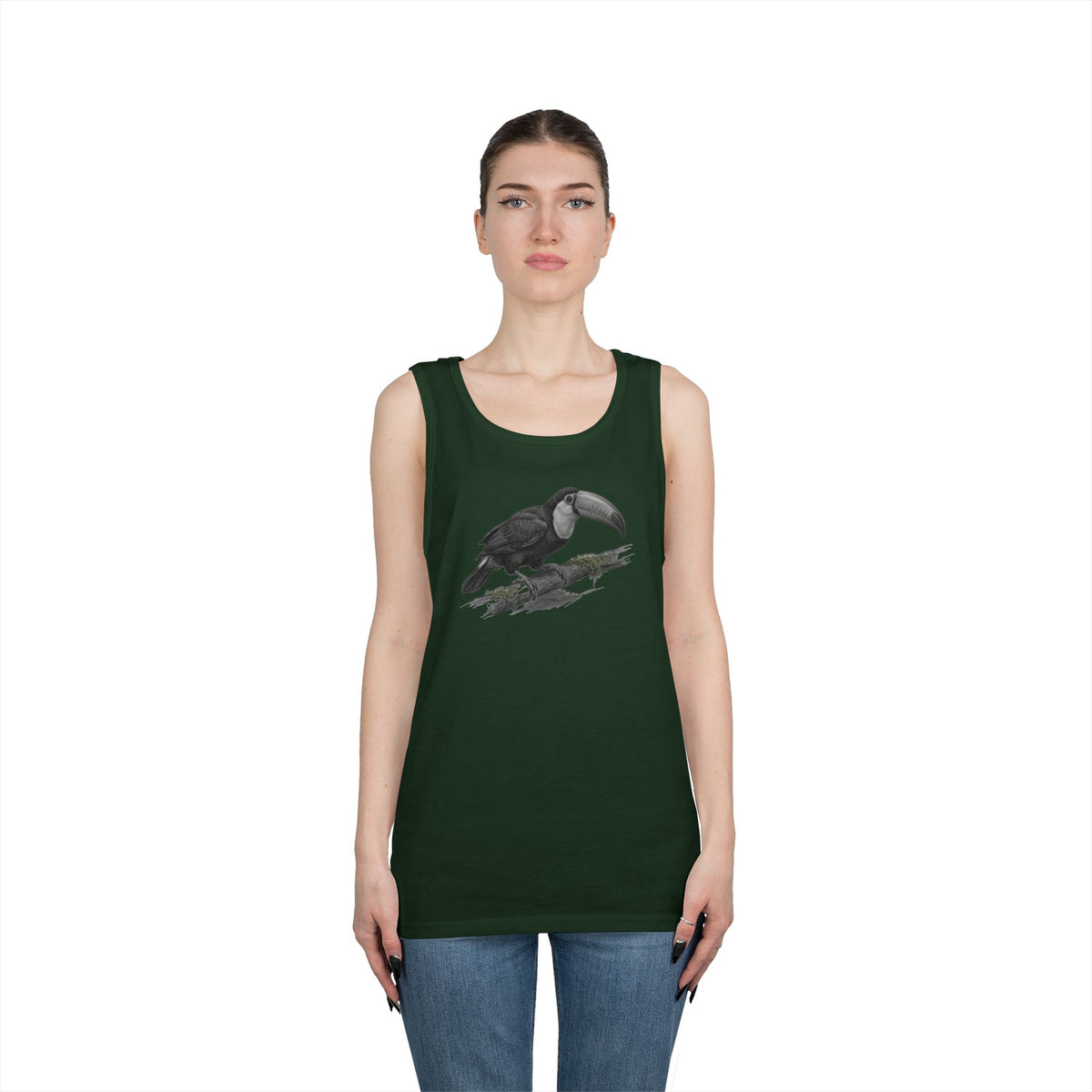 "Pencil Sketch Art Toucan" Tank Top