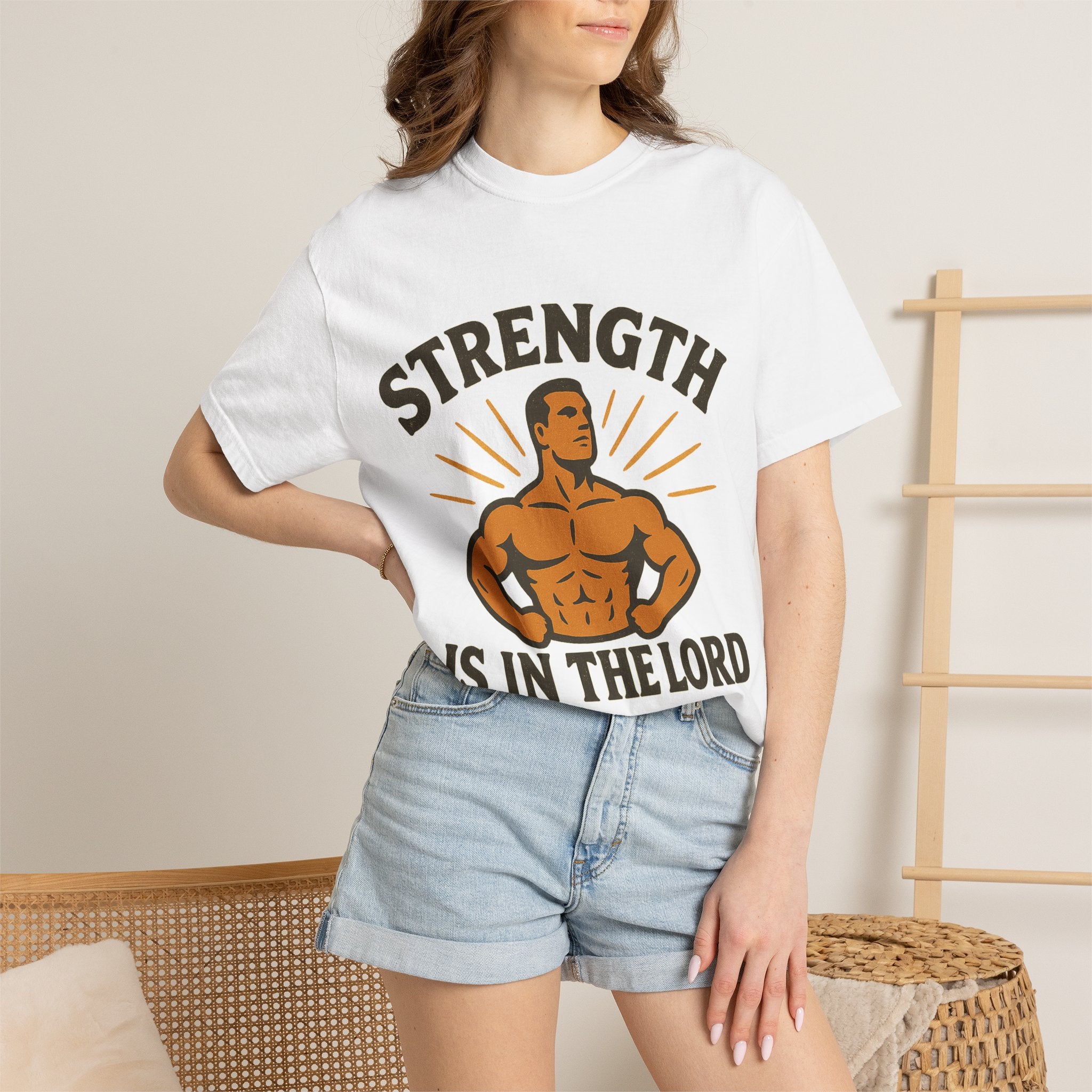 "Strength is in the Lord" Unisex Garment-Dyed T-shirt