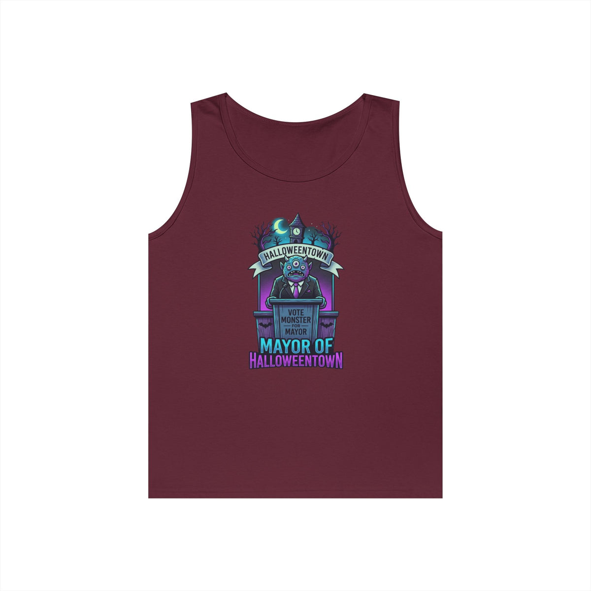 Color: Maroon | Mayor Of Halloweentown Tank Top