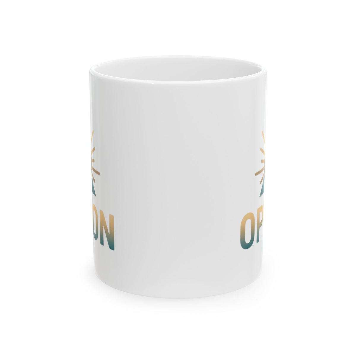 "Obstacle Or An Opportunity" White Ceramic Mug — Graphic