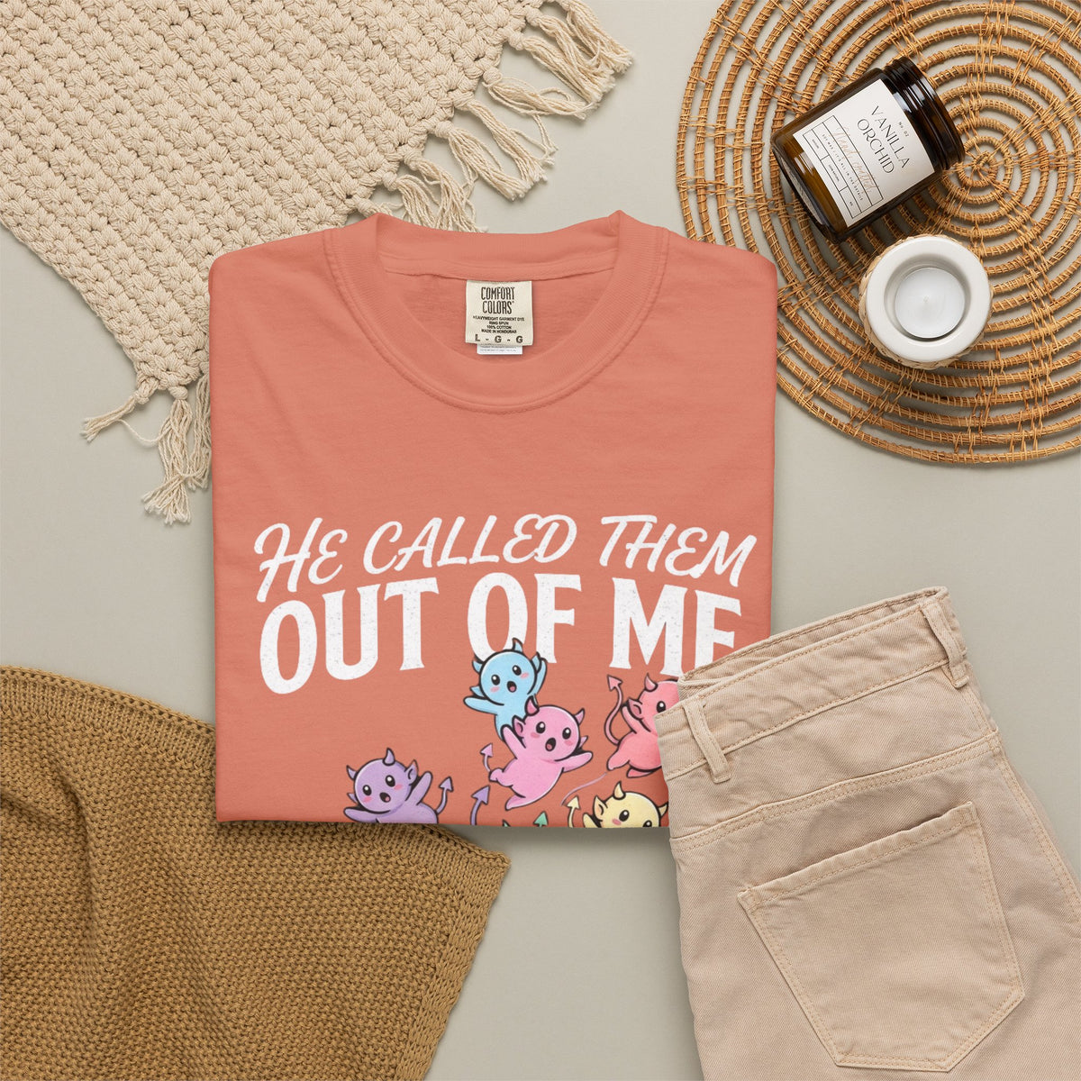 "Good Book Series He Called Them Out Of Me" Unisex Garment-Dyed Tee