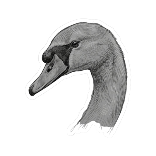 "Pencil Sketch Art Swan" Sticker