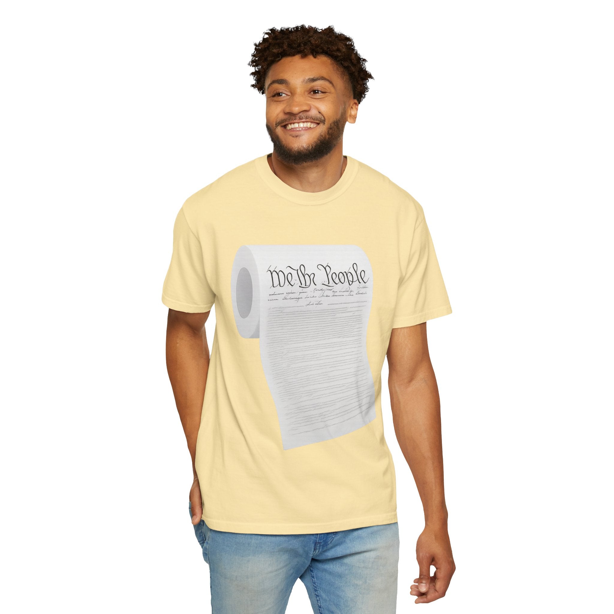 "Toilet Paper Constitution"  Unisex Garment-Dyed T-shirt