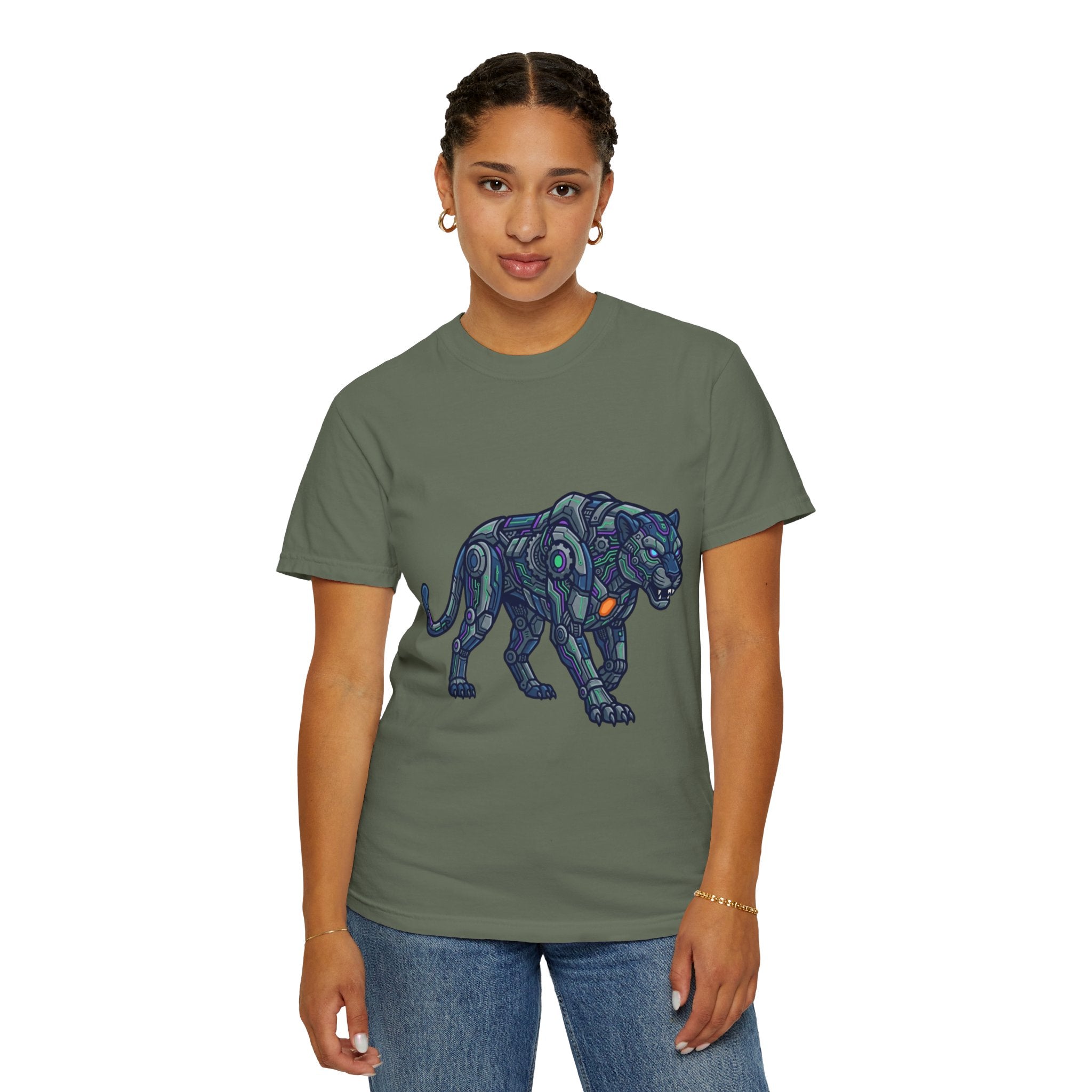 "Cyber Panther" Unisex Garment-Dyed Tee