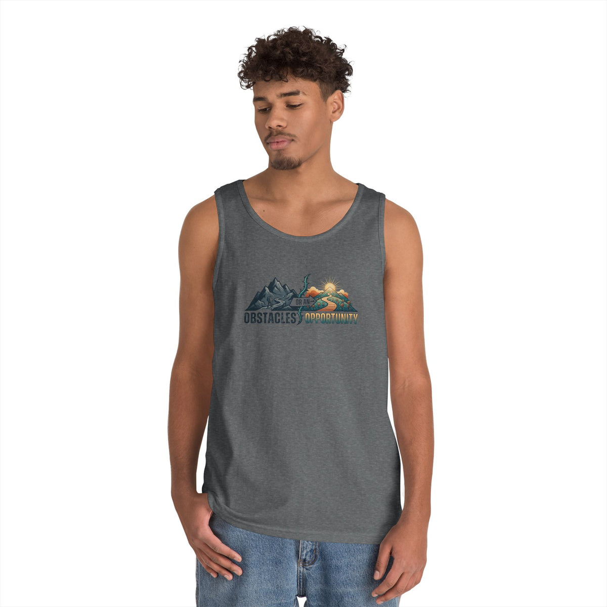 Color: Graphite Heather | Obstacle Or An Opportunity Tank Top